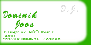 dominik joos business card